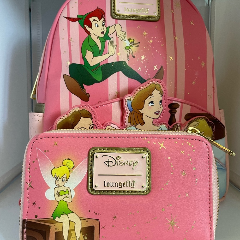 DISNEY Peter Pan Loungefly Mini Backpack with Wallet - Picture 2 of 2